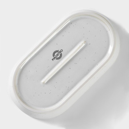 Porcelain Oval Magistro Urban, 260 ml, 18 × 9.8 × 2.5 cm, white color-3