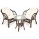 Terrary set "New Bogota" (2 chairs + table) with pillows, chair 61 x 67 x 78.5 cm