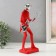 Souvenir Polystone "Musician with a guitar" Red with silver 27.5x7.5x12.5 cm