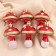 Christmas tree decoration "mushroom" (set 6 pcs) 4.5x6 cm
