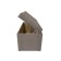 Puff with a lid and weighting, 800 × 400 × 420 mm, Bahama mitch, Ash color