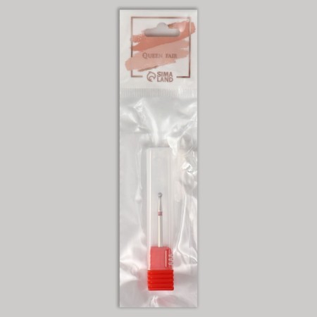 Diamond milling cutter for the "ball" manicure, fine granularity, 3.1 mm, in a plastic case-4