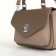 Women's bag on the Textura valve, small size, beige color
