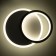 Sconces "circles" LED 42W white-black D.20cm