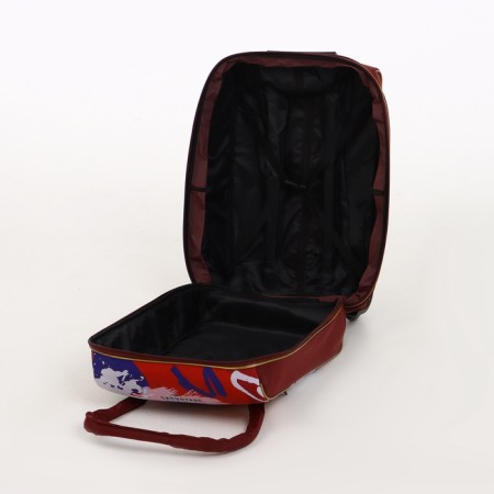 Small 37 l (s) suitcase with a Sacvoyage bag, lightning department, external pocket, extension, burgundy color-8