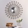 Wall clock, series: openwork, "steel feathers", smooth move, D-69 cm