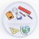 The icon is plastic, with the insert "School", D = 5 cm