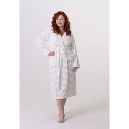 Women's bathrobe, size 50, white color
