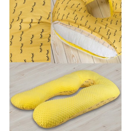 Pregnant for pregnant women anatomical, size 72 × 340 cm, cilia, yellow-4