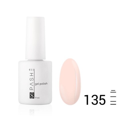 Color gel polish Pashe, No. 135 peach nectar, 9 ml
