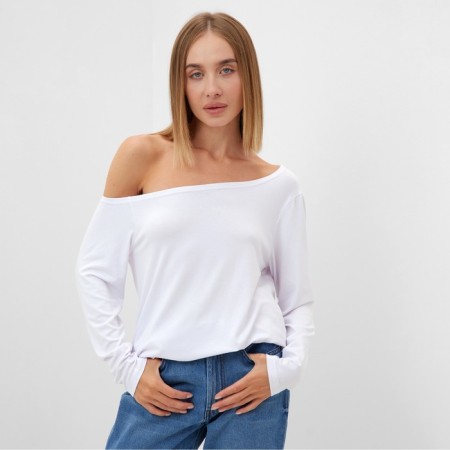 Jumper (Longsliv) on one shoulder female minku: Basic line color white, rr 50