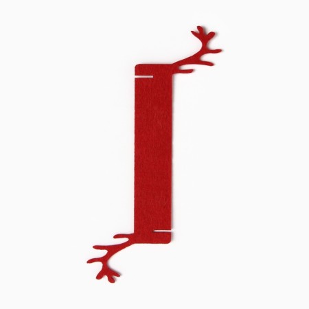 Decorative ring for napkins "Deer" ts. Bordo 15*5cm, 100%p/e felt-1