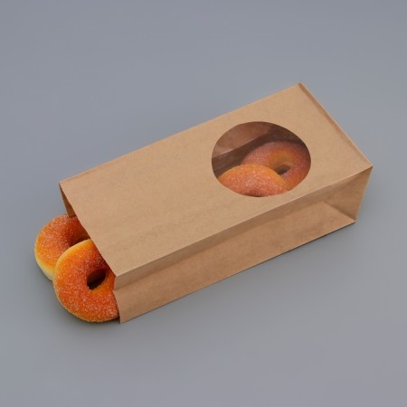 Craft package Pack Pack, two -layer, with a window, a rectangular bottom 12 (9) x 8 x 25 cm-2