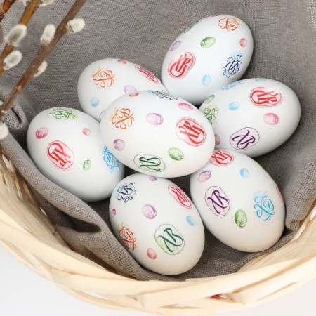 Easter stickers on the eggs "HB", 7.3 x 14.3 cm