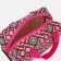 Cosmetic bag on a zipper, with a grid, pink color
