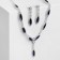 Set 2 objects: earrings, Kilence “Listopad” thin rhombus, blue-white color in silver, 45 cm