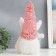 Doll Interior Light "Gnome in a cap with bunny ears, sequins" Pink 30x8x8 cm