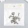 Decor for creativity Metal "Key with a Trilist" set 6 pcs silver 1.5x4.2 cm