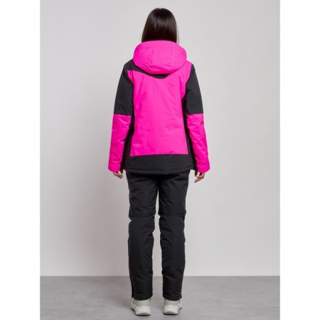 Ski costume female winter, size 50, pink color-3