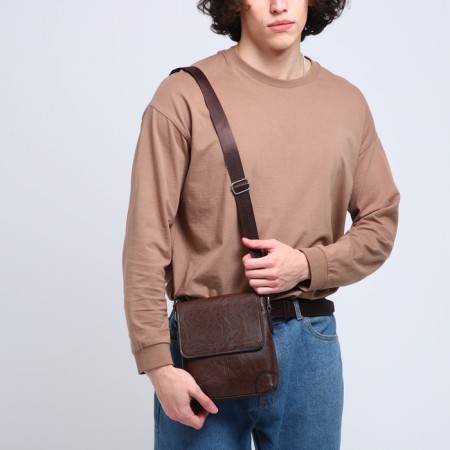 Male bag, brown color-5