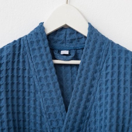 Wafel children's robe I "BOHO" R.32 (110-116 cm) col. Blue, 100%HL, 290 g/m2-4