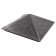 PPK cap to a fence column, 1.5 × 1.5 bricks, 39 × 39 × 4.3 cm, black, “flexible tile”
