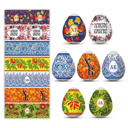 Easter heat -shaped film "Russian Motives" for 7 eggs-1