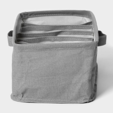 Organizer for linen LADOM, 6 cells, 32 × 17 × 12 cm, color gray color-4