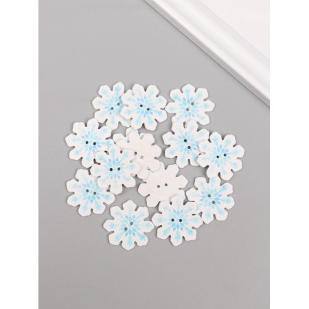 A set of buttons for creativity "Snezhinochka" set of 14 pcs 2.9x2.9 cm-1