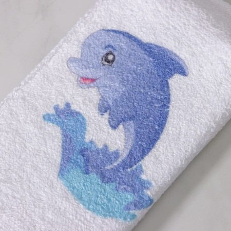 Body washcloth cotton shade "Dolphin", 10.5 × 25 cm-2