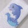Body washcloth cotton shade "Dolphin", 10.5 × 25 cm
