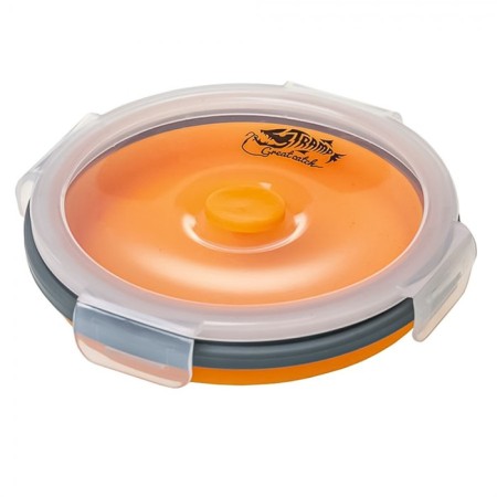 Folding container with a lid, 800 ml, orange color-2