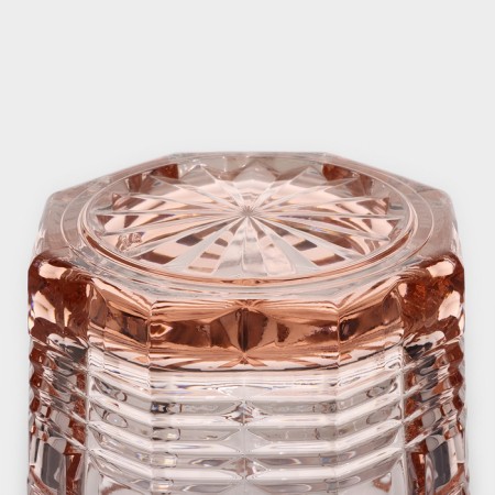 Low glass glass "Dallas", 300 ml, pink color-2