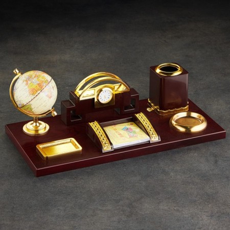Tables set 6V1 (block d/papers, sub. D/seal, pencil case, clock, business card holder, globe)-6