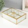 Casket glass with a metal frame "Crystal" Transparent ripples 16.1x22.1x8.5 cm