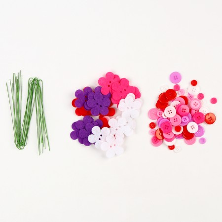 Set for creativity. Bouquet of felt with buttons "Astra"-2