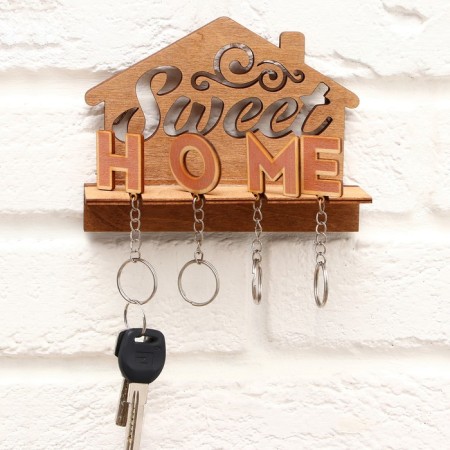 The keybox is wall -mounted with Sweet Home.