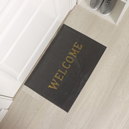 Rug of the gate muddy shares "Welcome. Points", 38x58 cm, black color Black-5
