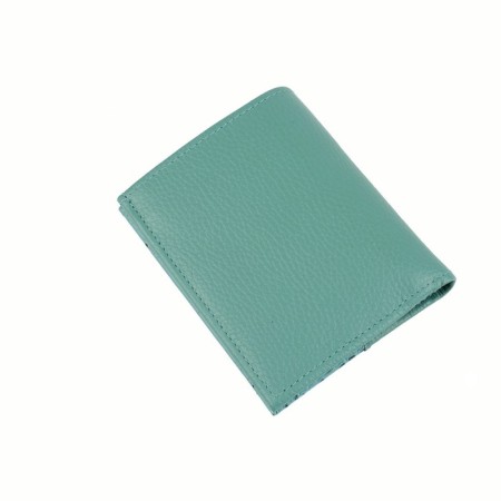 P914 Wallet on the button, the map for maps (6)/coins/bill, turquoise color 10.5x12.5x1.5cm-5