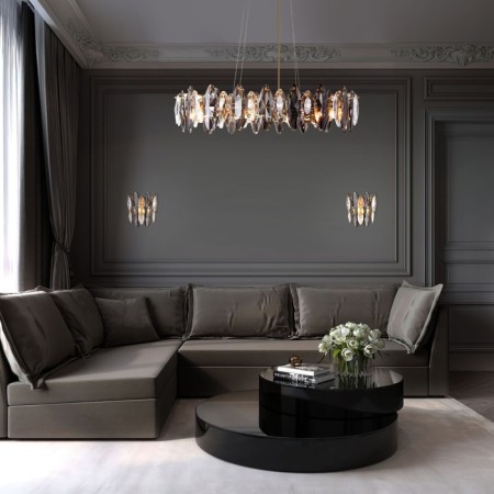Suspended Bogate’s ONYX 372/8, E14, 8x40W, 800x400 mm, Color gold-3