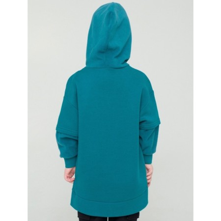 Sweatshirt for girls, height 98 cm, emerald color-4