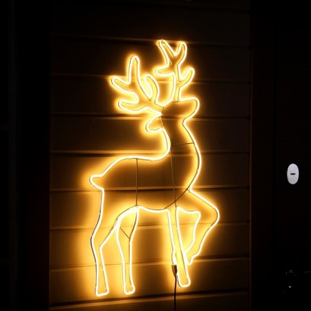 Neon figure "Silver hoof", 55 × 92 cm, 672 LED, 220 V, glow warm white