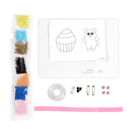 Castle Embroidery "Cat with Cexico", brooch-2