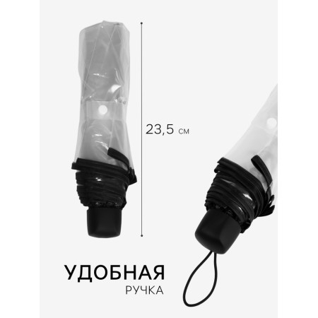 Umbrella fur R48/53 8SP 3 sp pvc plain handle Black Schilda QF-1