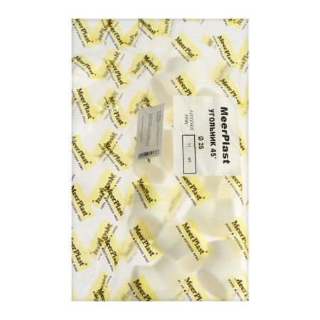 MEERPLAST square, polypropylene, 25 mm, 45 °, white-2
