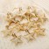 Christmas tree decoration "relief stars" (set 10 pcs) 6 cm, gold