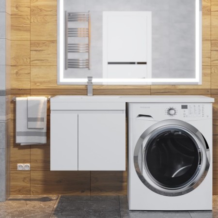 Tumbling for the washing machine Uperwood Magenta, 60 cm, suspended, white, with doors-4