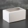 Box of a mono-unit cardboard for 2 cupcakes, with a window, white, 16 x 10 x 8 cm