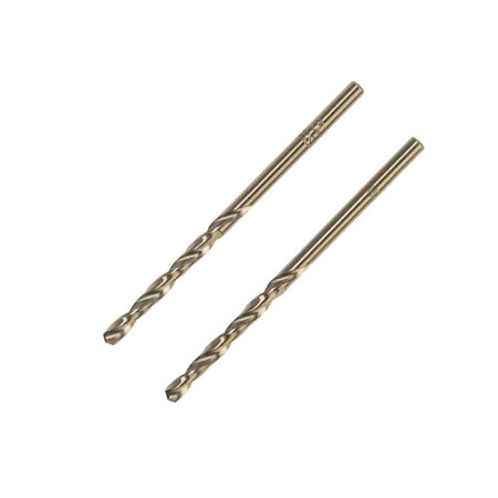 Tundra metal drill, HSS-CO (5% cobalt), cylindrical tail., 3.2 x 65 mm, 2 pcs.