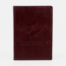 Cover for passport and auto documents, burgundy color